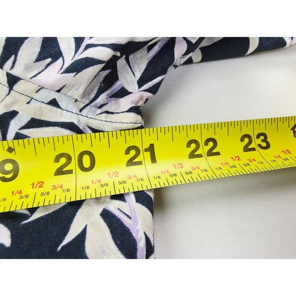 Club Monaco Slim Fit Size Large Mens Black Floral Short Sleeve Button Down Shirt - Picture 2 of 10